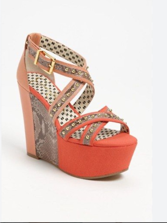 Jessica Simpson Shoes - Jessica Simpson Women's Coral Platform Wedge Sandals with Studded Straps 37